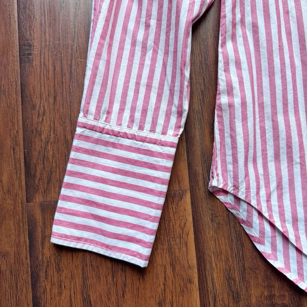 Nili Lotan Women's Red Striped Button Down Shirt XS Quiet Luxury‎ Boyfriend Prep - Picture 11 of 16